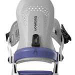 Bataleon Women's Donna HW Binding 2025 - A white snowboard binding with a black strap and a small logo on top.