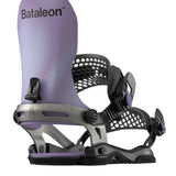 Bataleon Women's Etna VT Snowboard Binding - A purple snowboard binding with a distinctive black logo on the strap and a silver buckle.
