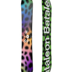 Bataleon Fun Kink Snowboard 2025 - A snowboard with a black base and green spots.