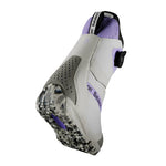 Bataleon Women's Mosh BOA Boot 2025 - A white ski boot with purple accents and a black strap on the back.