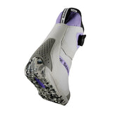 Bataleon Women's Mosh BOA Boot 2025 - A white ski boot with purple accents and a black strap on the back.