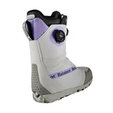 Bataleon Women's Mosh BOA Boot 2025 - A white and purple snowboard boot with a black BOA dial on the side.
