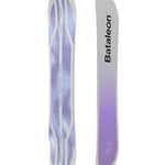 Bataleon Women's Push Up Snowboard 2025 - A snowboard with a purple and white color scheme, featuring a textured pattern on its surface.