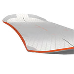 Bataleon Women's Push Up + Snowboard 2025 - White snowboard with a black stripe on top and a red logo near the tip.