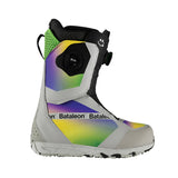 Bataleon Salsa Boa Snowboard Boot 2025 - A black snowboard boot with a green and purple gradient pattern on the side, featuring a BOA dial at the top.