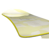 Bataleon Women's Spirit Snowboard 2025 - A snowboard with a light yellow base color and white abstract pattern overlay.