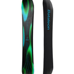 Bataleon Thunderstorm Snowboard 2025 - A black snowboard with a green and blue aurora borealis design on top.