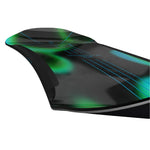 Bataleon Thunderstorm Snowboard 2025 - A black snowboard with green and blue swirls on top.