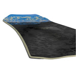 Bataleon Whatever Snowboard 2025 - A blue snowboard with a white and black patterned design on top of a solid white background.
