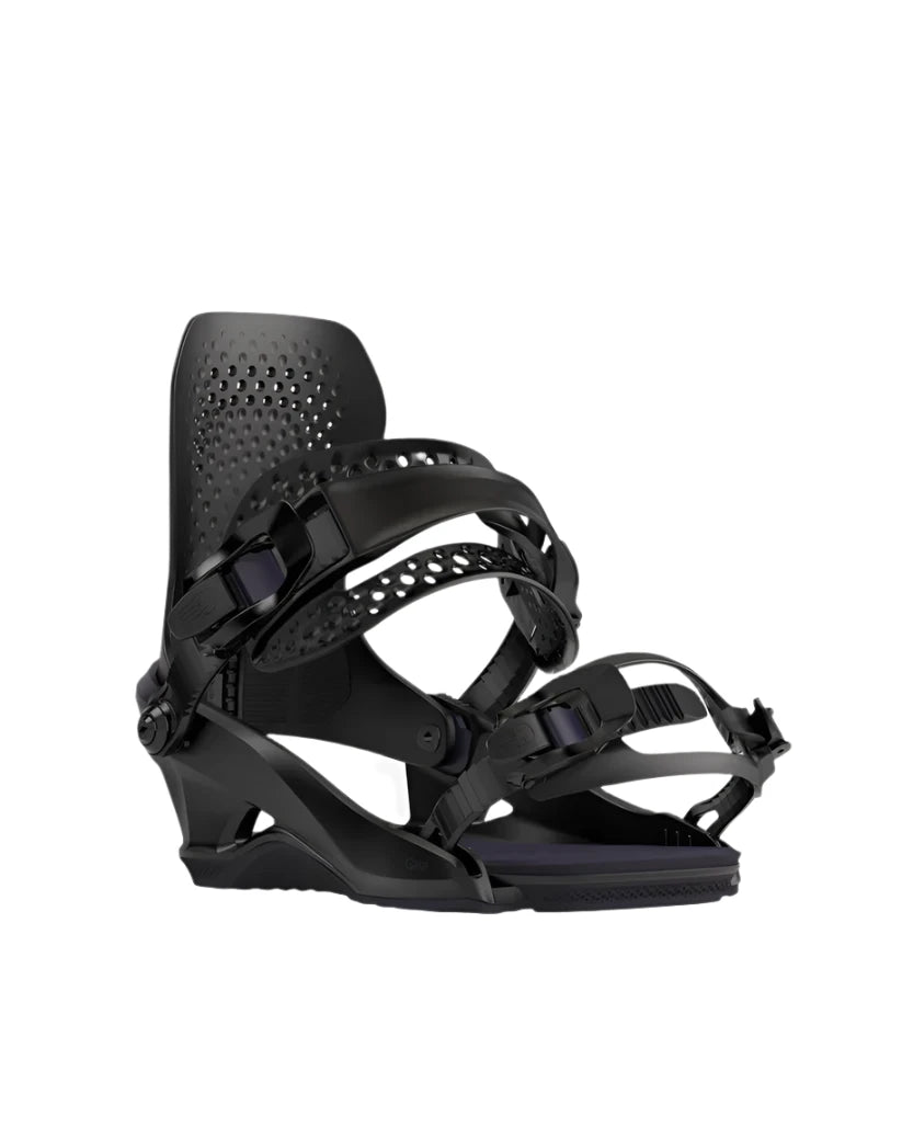 Bataleon Women's Gata Snowboard Bindings 2025 - Black bindings with a sleek, modern design and adjustable straps.