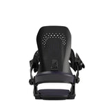 Bataleon Women's Gata Snowboard Bindings 2025 - A black snowboard binding with a sleek, modern design and perforated holes on top of the footbed.