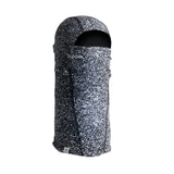 STORM SHADOW II BALACLAVA 2024 - Black balaclava with white speckled pattern and black trim around opening.
