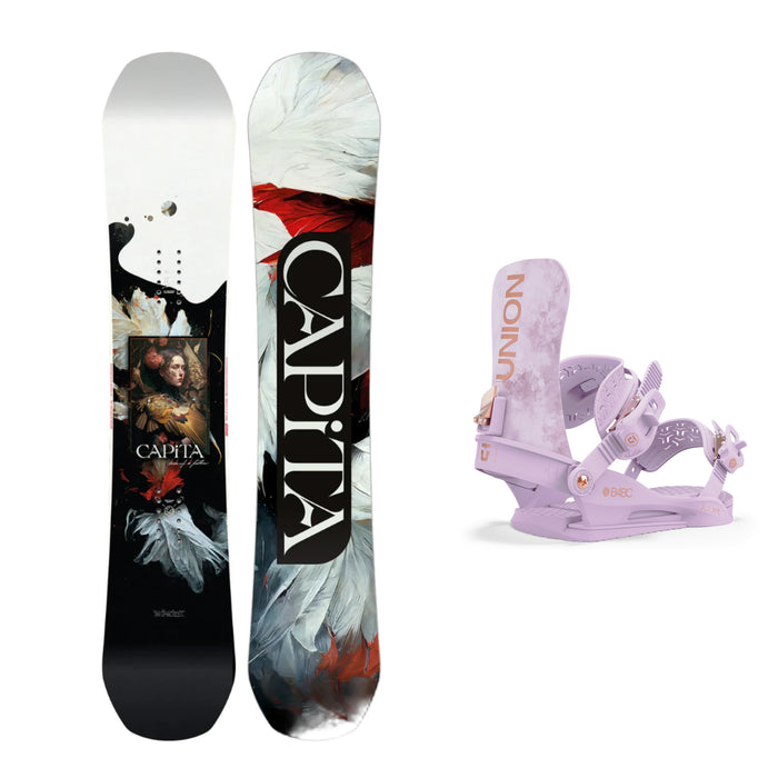 CAPiTA Women's Birds of a Feather Snowboard with Union Women's Juliet Snowboard Bindings 2025