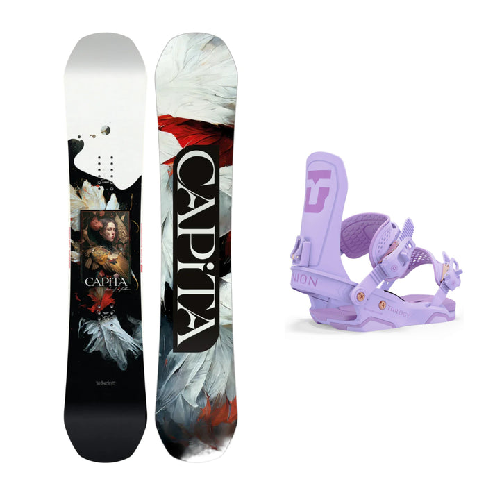 CAPiTA Women's Birds of a Feather Snowboard with Union Women's Trilogy Snowboard Binding 2025