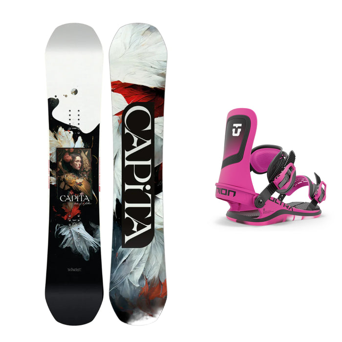 CAPiTA Women's Birds of a Feather Snowboard with Union Women's Ultra Snowboard Binding 2025