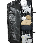 Burton Gig Snowboard Bag - Black snowboard bag with a zippered top and two wheels on one end.