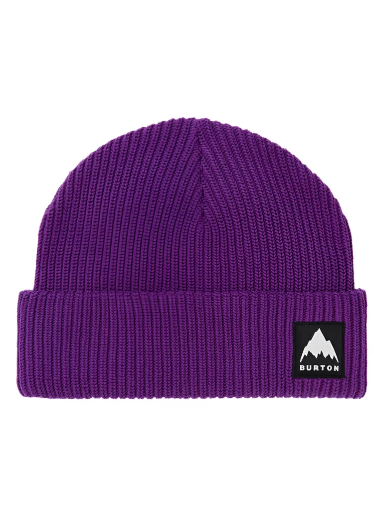 Burton Recycled VT Beanie 2025 - A purple beanie with a small black and white logo on the front.