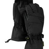Burton Women's Profile Glove - A pair of black gloves with a textured palm and thumb, featuring a small logo on the wrist strap.