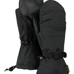Burton Women's Profile Mittens 2025 - Black mittens with a textured palm and thumb, featuring a small logo on the back of one mitten.