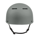 Sandbox Classic 2.0 Brain Bucket Helmet 2025 - A gray helmet with a black chin strap and two small vents on top.