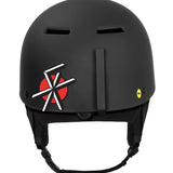 Sandbox Classic 2.0 MIPS Helmet 2025 - A black helmet with a red logo on the side featuring white lines and a starburst design.