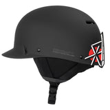 Sandbox Classic 2.0 MIPS Helmet 2025 - A black helmet with a white logo on the side and a red stripe running along the back.