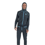 Airblaster Classic Ninja Suit 2025 - Black ninja suit with light blue accents and a repeating pattern of ninjas in various poses.