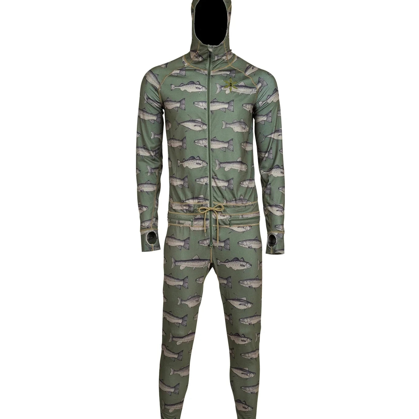 Airblaster Classic Ninja Suit 2025 - Black ninja suit with a white and grey pattern of ninjas in various poses.