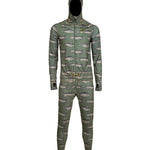 Airblaster Classic Ninja Suit 2025 - Black ninja suit with a white and grey pattern of ninjas in various poses.