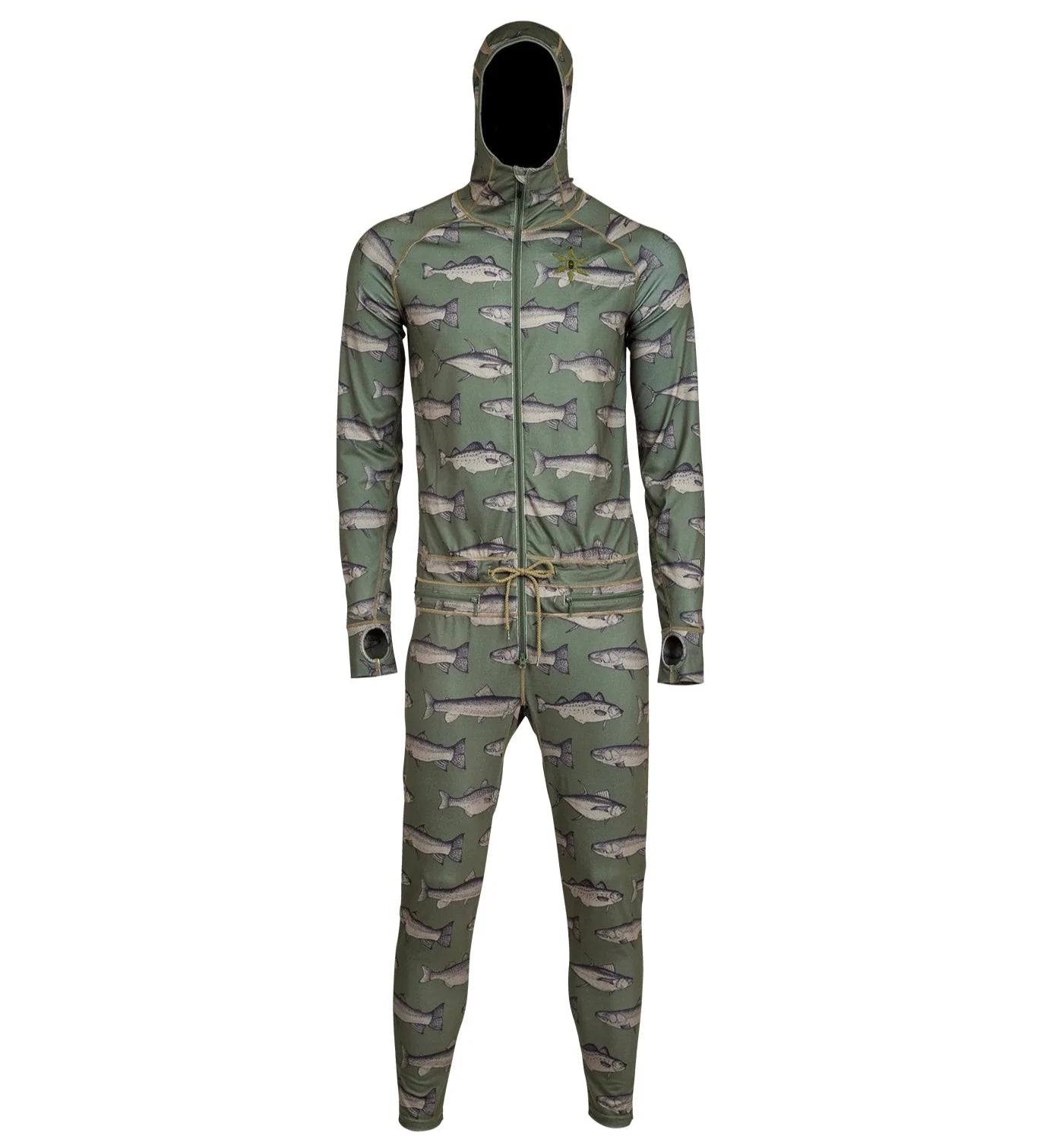 Airblaster Classic Ninja Suit 2025 - Black ninja suit with a white and grey pattern of ninjas in various poses.