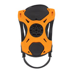 Arbor Cypress Snowboard Binding 2025 - A black snowboard binding with a circular metal component and white accents on the straps.