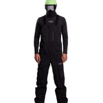 Whitespace 2L Cargo Insulated Bib Pants 2024 - Black bib pants with cargo pockets on each thigh and a zippered fly.