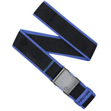 Arcade Carto Stretch Belt 2025 - Black belt with blue trim and stretchy material.