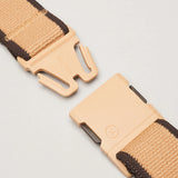 Arcade Carto Slim Belt 2024 - Beige belt with a woven pattern and silver buckle.