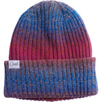 Cassey Cuff Beanie Ladies 2024 - A multicolored beanie with a gradient effect from blue to pink, featuring a ribbed cuff and a folded brim.