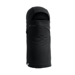HYBRID CLAVA 2024 - Black balaclava with a quilted pattern on the front and back, featuring a black strap across the top of the face.