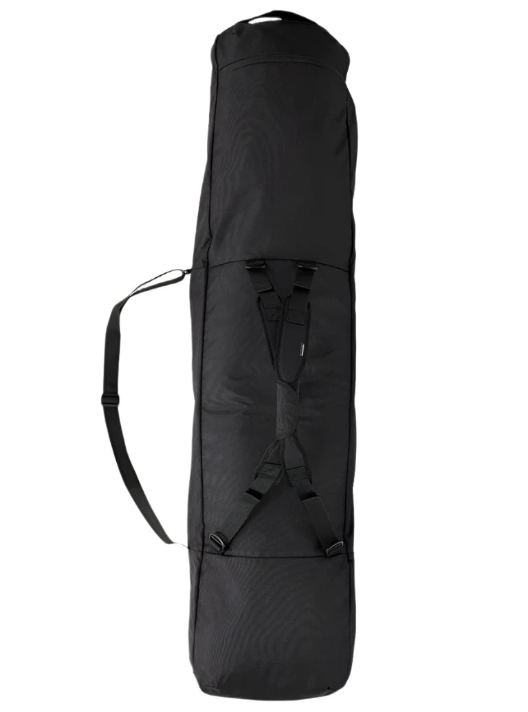 Burton Commuter Space Sack Snowboard Bag - A black snowboard bag with a zippered top and two adjustable shoulder straps.