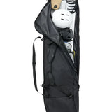 Burton Commuter Space Sack Snowboard Bag - A black snowboard bag with a zippered top and shoulder strap, featuring a white logo on the front.