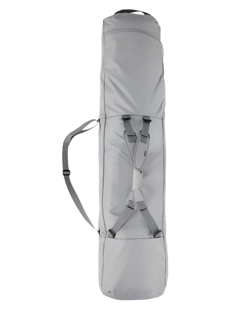 Burton Commuter Space Sack Snowboard Bag - A light gray snowboard bag with a zippered top and two shoulder straps.