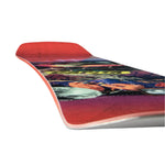 CAPiTA Junior's Children Of The Gnar Snowboard 2025 - A snowboard with a colorful, abstract design featuring a predominantly black background and vibrant orange, yellow, blue, and purple accents.