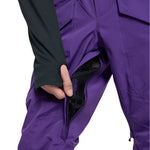 Burton Covert 2.0 2L Pants 2025 - Dark purple snow pants with zippered pockets and adjustable cuffs.