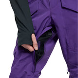 Burton Covert 2.0 2L Pants 2025 - Dark purple snow pants with zippered pockets and adjustable cuffs.
