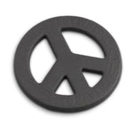 Crab Grab Peace of Foam Stomp Pad 2025 - A round, black foam pad with a peace sign cutout in the center.