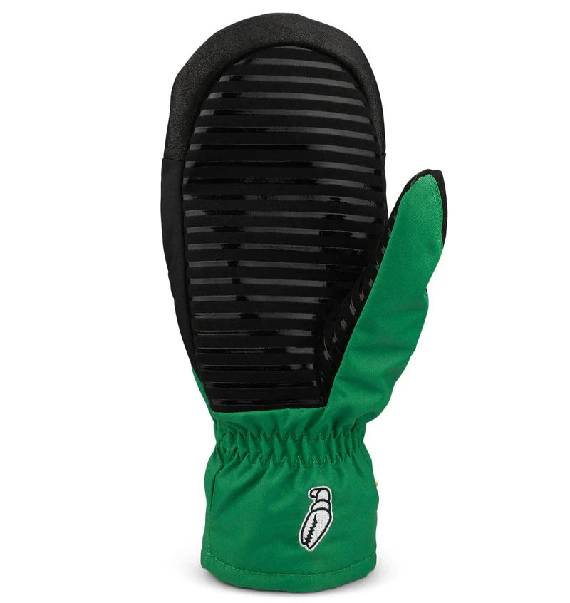 Crab Grab Punch Mitt 2025 - A black mitt with a textured palm and thumb, featuring a white logo on the wrist strap.