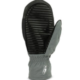 Crab Grab Punch Mitt 2025 - A black mitt with a textured palm and thumb, featuring a striped pattern on the back of the hand.