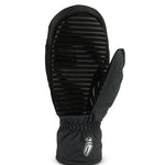 Crab Grab Punch Mitt 2025 - Black mitt with horizontal striped pattern on palm side and black strap on wrist.