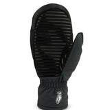Crab Grab Punch Mitt 2025 - Black mitt with horizontal striped pattern on palm side and black strap on wrist.