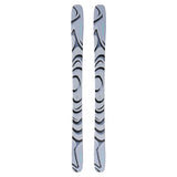 Salomon QST 100 Skis 2026 - A pair of skis with a light gray base and black swirl pattern on top.