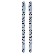 Salomon QST 100 Skis 2026 - A pair of skis with a light gray base and black swirl pattern on top.