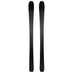 Dynastar M-Cross 99 Skis with SPX 14 Bindings - A pair of black skis with a subtle carbon fiber pattern on the top sheet, featuring rounded tips and tails.